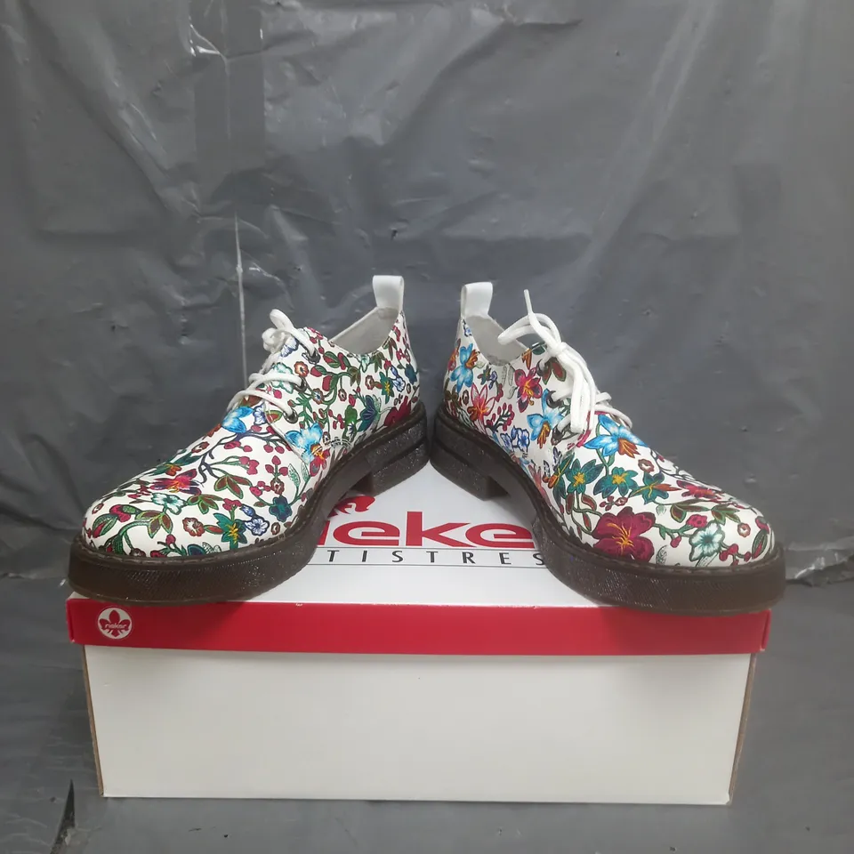 RIEKER LACE UP MULTI COLOURED SHOES SIZE EU 41