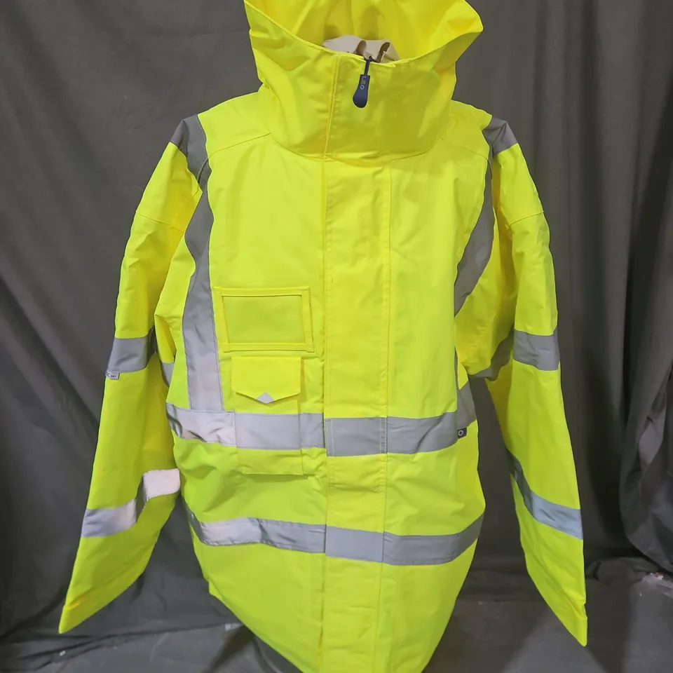 MARWOOD WORKWEAR LEO ECOVIZ 4K SUPERIOR BAFFLE LINED ANORAK IN YELLOW (A03-Y-LEO) - 2XL