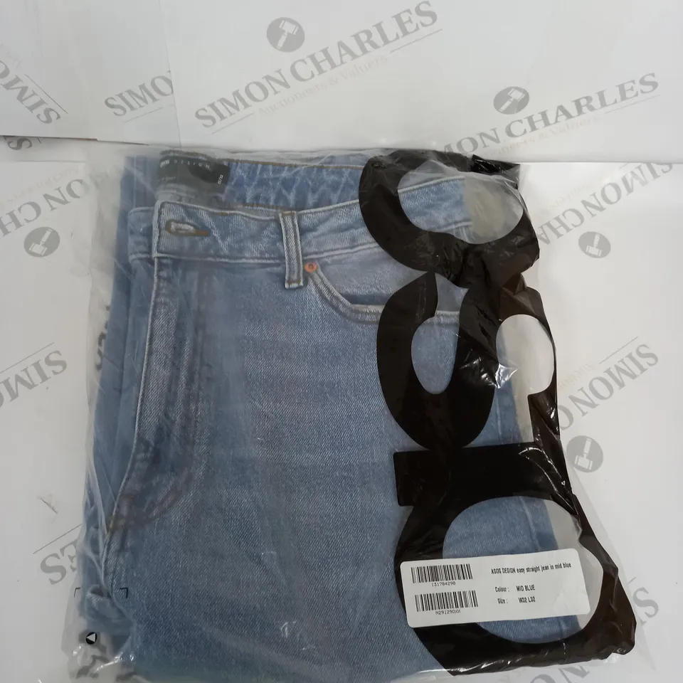 ASOS DESIGN EASY STRAIGHT JEANS SIZE W32 L32