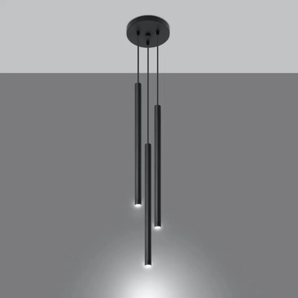 BOXED ALIEZAH 3-LIGHT CYLINDER BULB PENDANT 