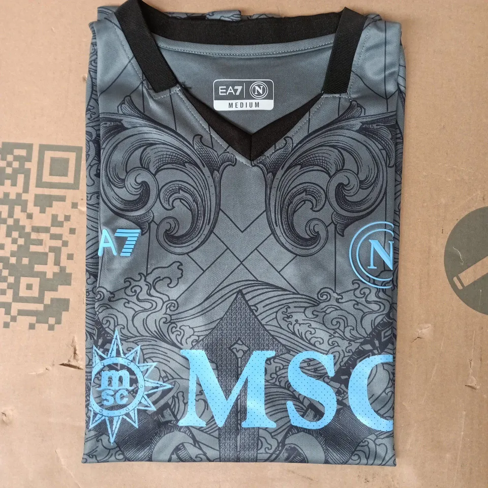 EMPORIO ARMANI SSC NAPOLI 2024-25 THIRD KIT JERSEY SIZE MEDIUM