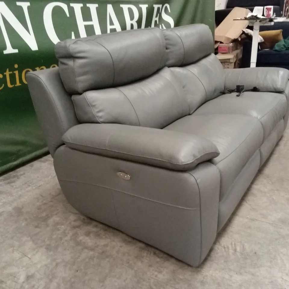 QUALITY DESIGNER ITALIAN MADE PATRIZIO 3 SEATER ELECTRIC RECLINER LEATHER SOFA