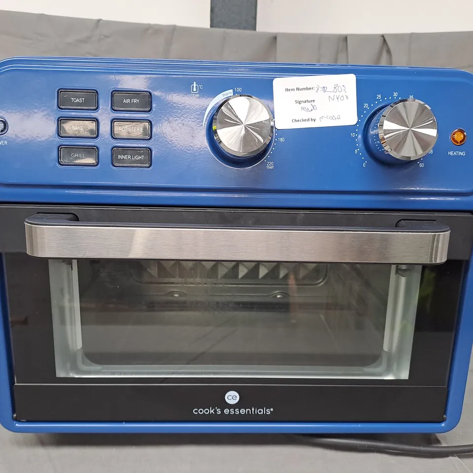 COOK'S ESSENTIAL 21-LITRE AIRFRYER OVEN IN BLUE