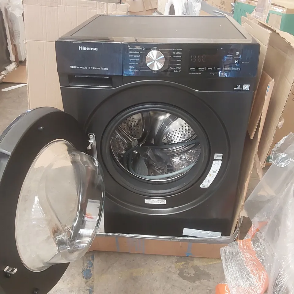 HISENSE WF3S1043BB3 3S SERIES WIFI-ENABLED 10 KG 1400 SPIN WASHING MACHINE - BLACK