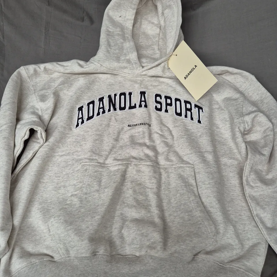 ADANOLA SPORT OVERSIZED HOODIE IN LIGHT GREY MELANGE - MEDIUM