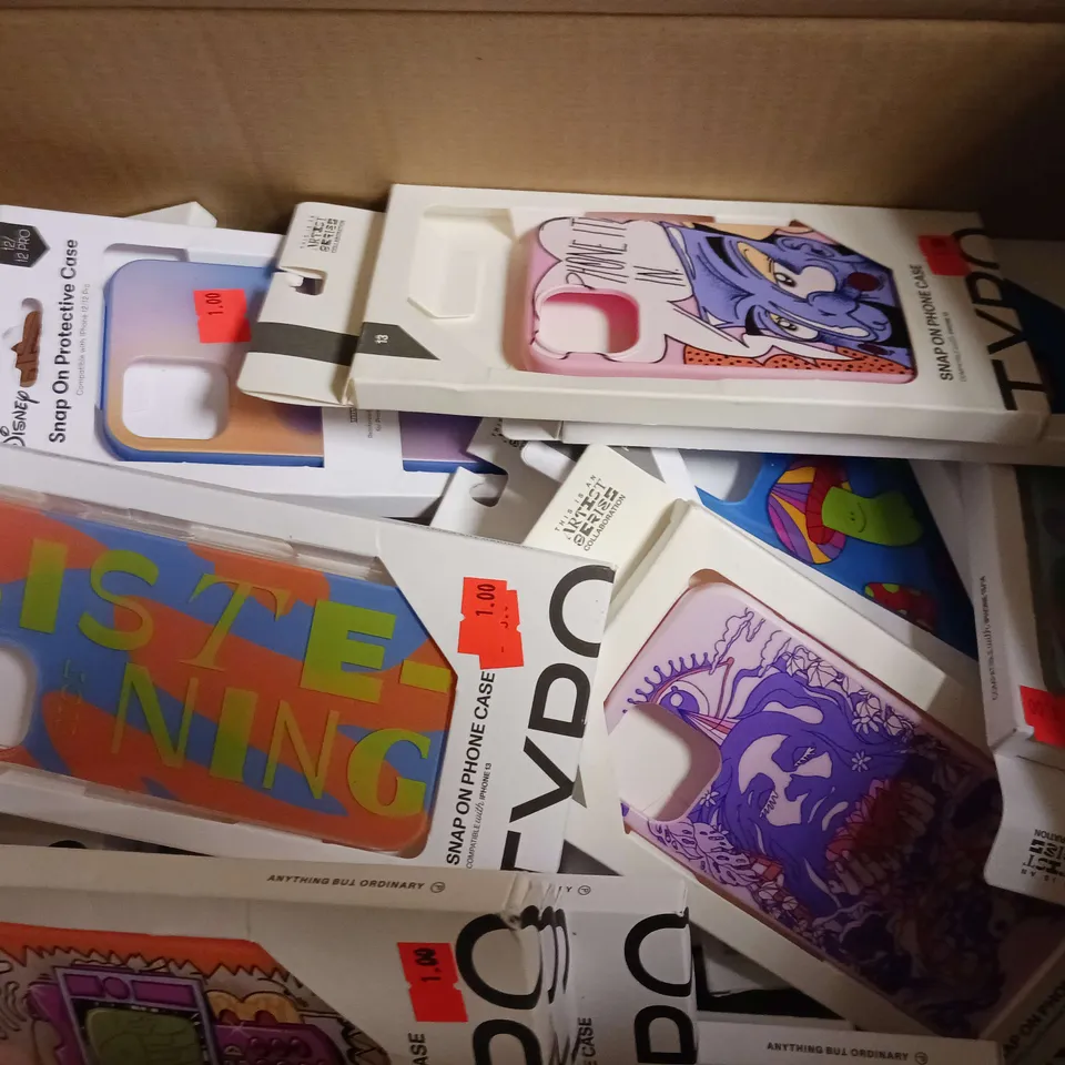 APPROXIMATELY 70 ASSORTED PHONE CASE TO INCLUDE SNAP ON PHONE CASE COMPATIBLE WITH IPHONE 12/12 PRO