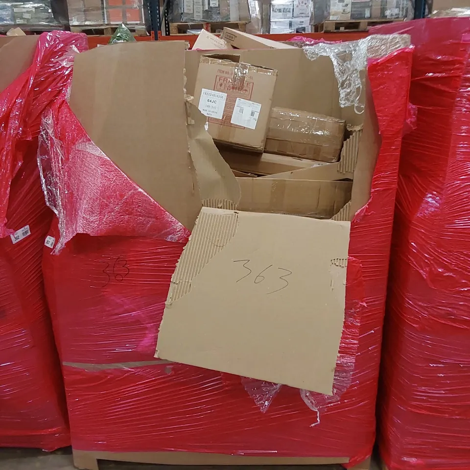 PALLET OF ASSORTED HOUSEHOLD ITEMS AND CONSUMER PRODUCTS TO INCLUDE; BOXED FURNITURE ETC 
