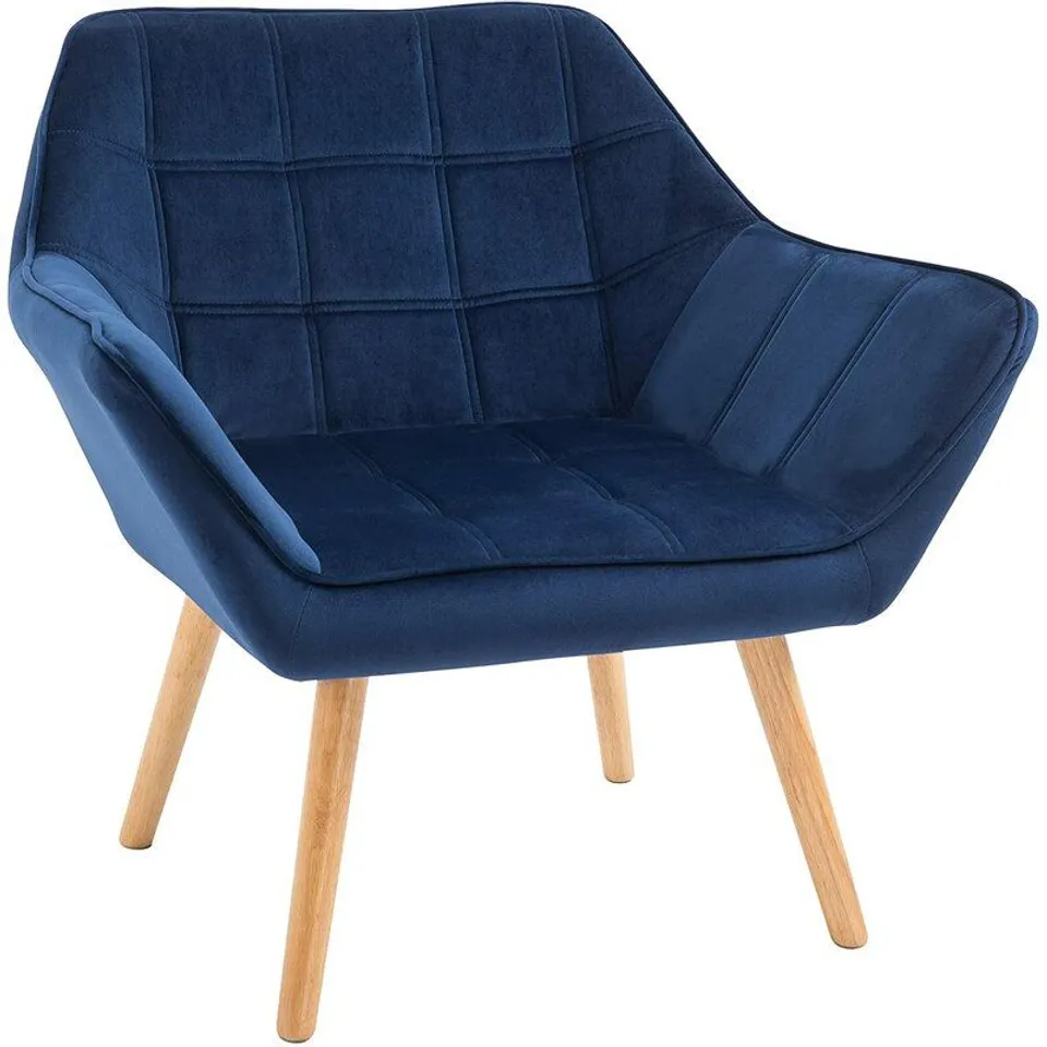 BOXED ALMESTICA UPHOLSTERED BLUE ARMCHAIR (1 BOX)