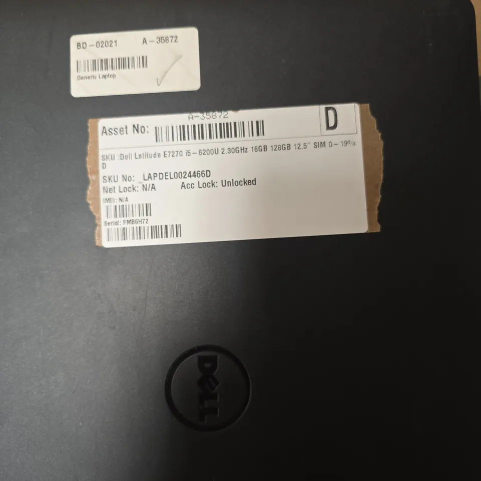 DELL LATITUDE E7270 LAPTOP - 12.5-INCH DISPLAY, I5-6200U, 16GB RAM, 128GB SSD