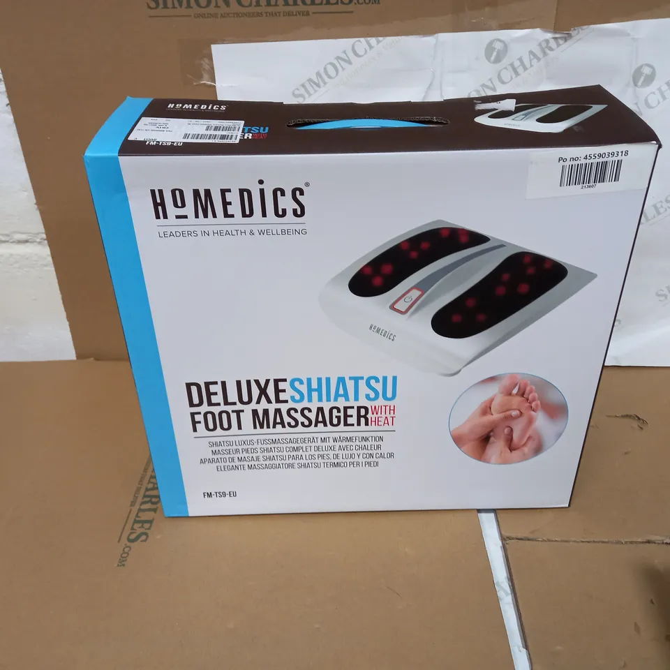 BOXED HOMEDICS DELUXE SHIATSU FULL FOOT MASSAGER WITH HEAT FM-TS9-EU