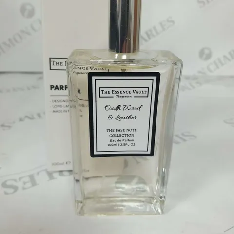 BOXED THE ESSENCE VAULT FRAGRANCES PARFUM OUDH WOOD AND LEATHER 100ML