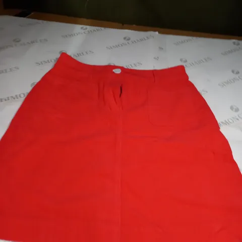 RED BODEN DENIM SKIRT SIZE 12R 