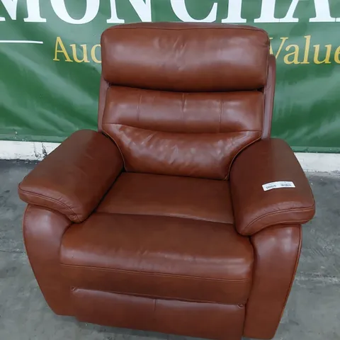 DESIGNER JAMES POWER RECLINING EAST CHAIR BUTTERSCOTCH LEATHER