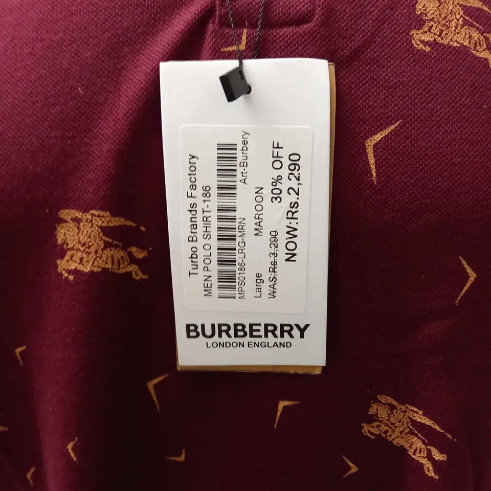 BURBERRY MENS POLO SHIRTS SIZE L