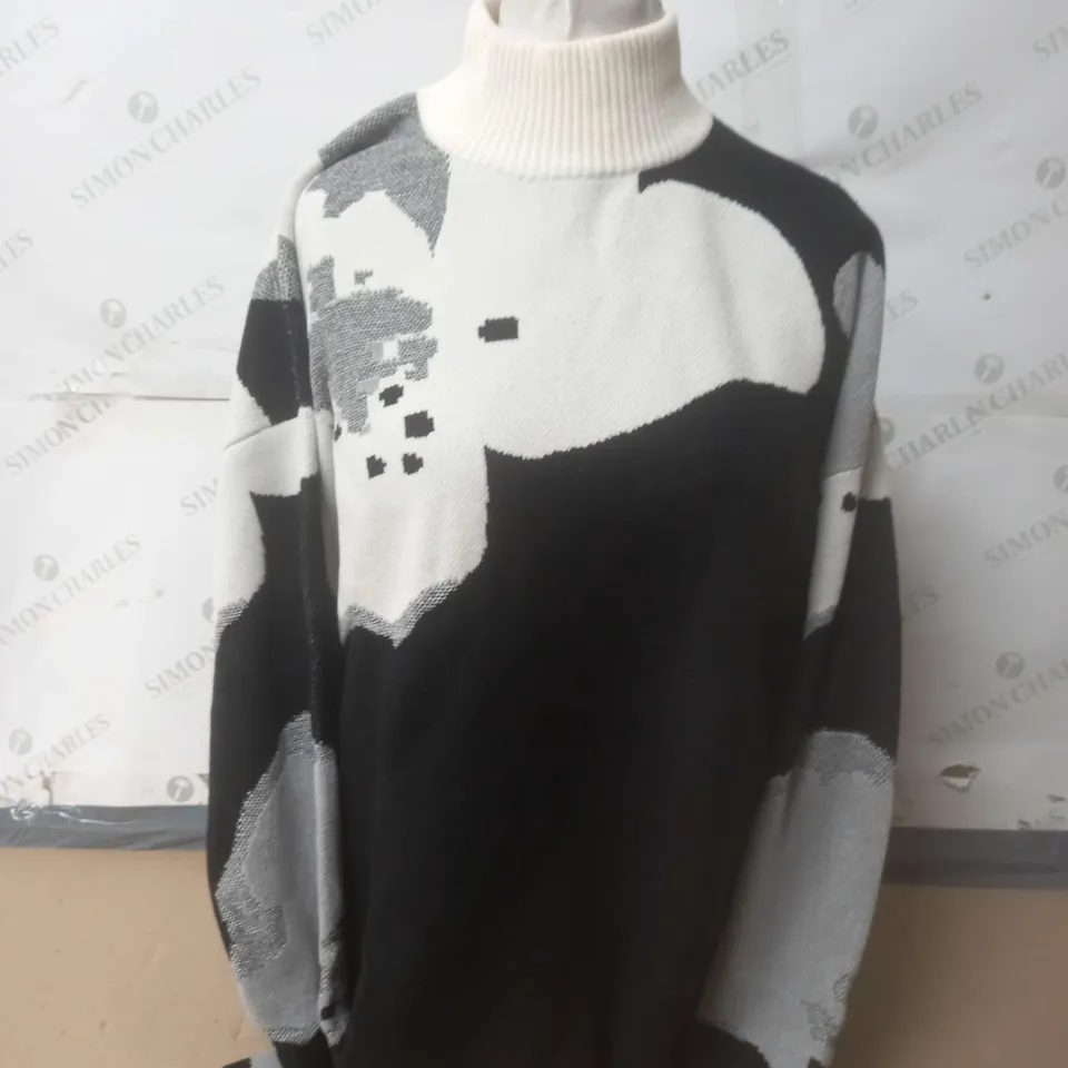 WYNNE COLLECTIONS SWEATER IN GREY COMBO SIZE XL 