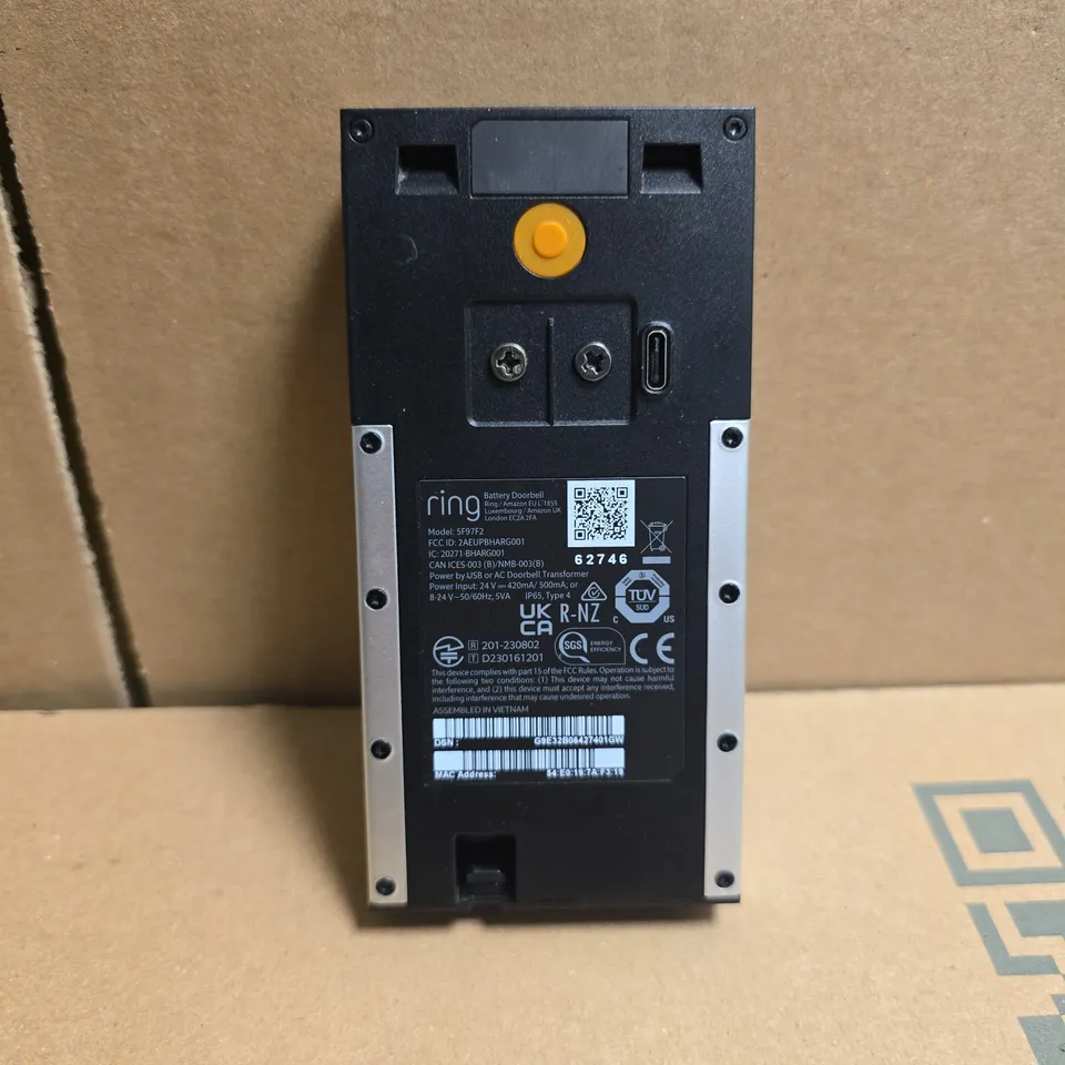 UNBOXED RING BATTERY DOORBELL - 5F97F2