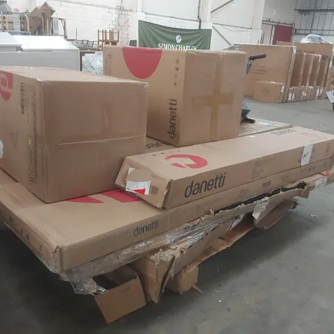 PALLET CONTAINING A LARGE QUANTITY OF ASSORTED DANETTI FURNITURE PARTS ECT