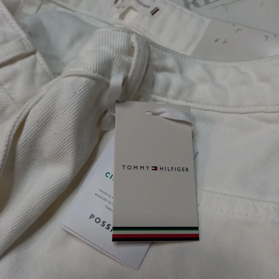 TOMMY HILFIGER WOMENS WHITE DENIM SKIRT SIZE 38