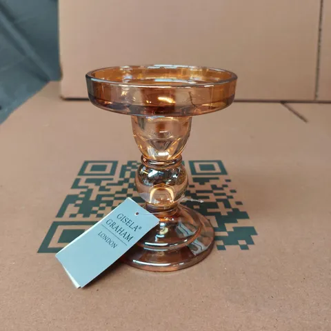 GISELA GRAHAM LONDON - GLASS CANDLE HOLDERS – BOX OF 36, ROSE TINT