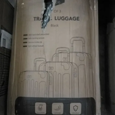 BOXED LUGG HARDSHELL TRAVEL SUITCASE - BLACK