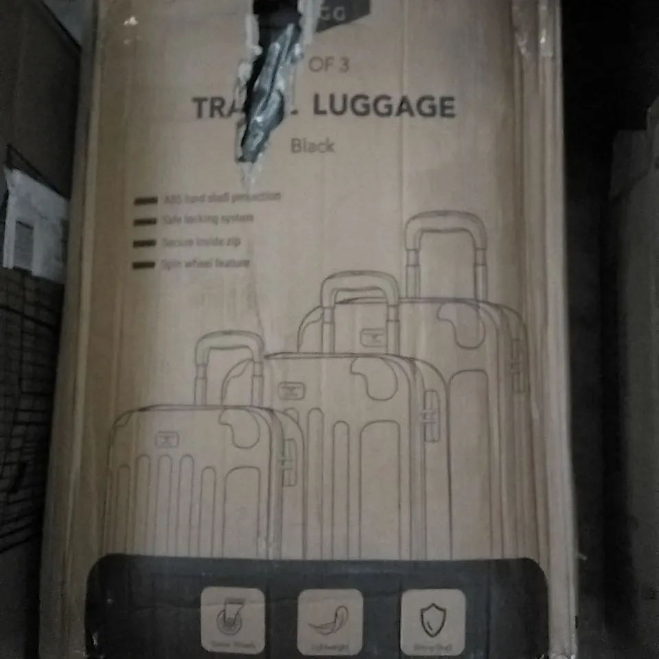 BOXED LUGG HARDSHELL TRAVEL SUITCASE - BLACK