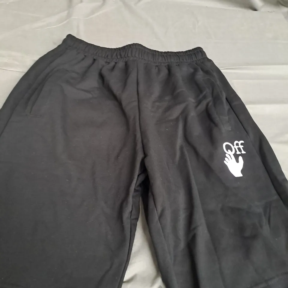 BLACK OFF-WHITE SHORTS SIZE L 