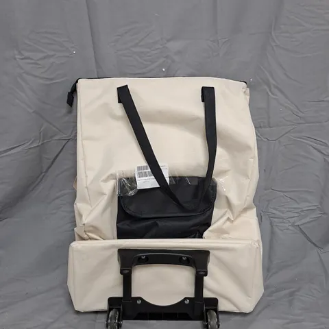 ORGANISED OPTIONS ON THE GO INSULATED SHOPPER BAG WITH WHEELS IN OATMEAL