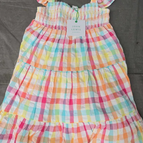 JOHN LEWIS MULTICOLOUR GINGHAM DRESS SIZE 3 YEARS