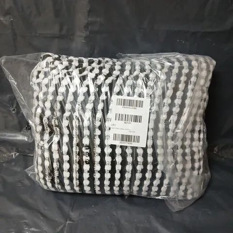 CATHERINE LANSFIELD STAB STITCH CUSHION - BLACK AND WHITE