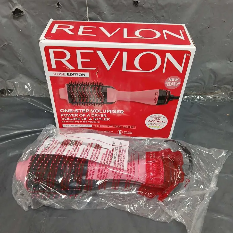 BOXED REVLON LONDON ONE-STEP VOLUMISER - ROSE  RRP £49.99