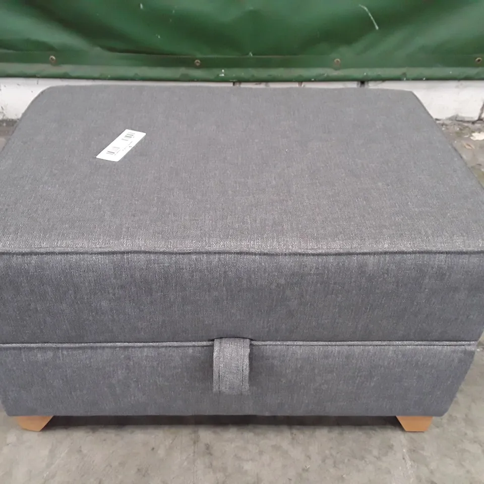 QUALITY DESIGNER FYFIELD STORAGE OTTOMAN - MERCURY FABRIC