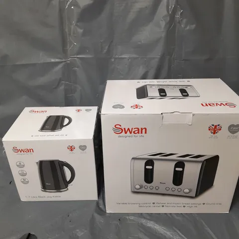 SWAN KETTLE & TOASTER 4-SLICE TWIN PACK