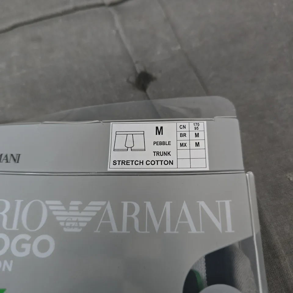 EMPORIO ARMANI MEGALOGO STRETCH COTTON TRUNK – MEN'S UNDERWEAR, SIZE M