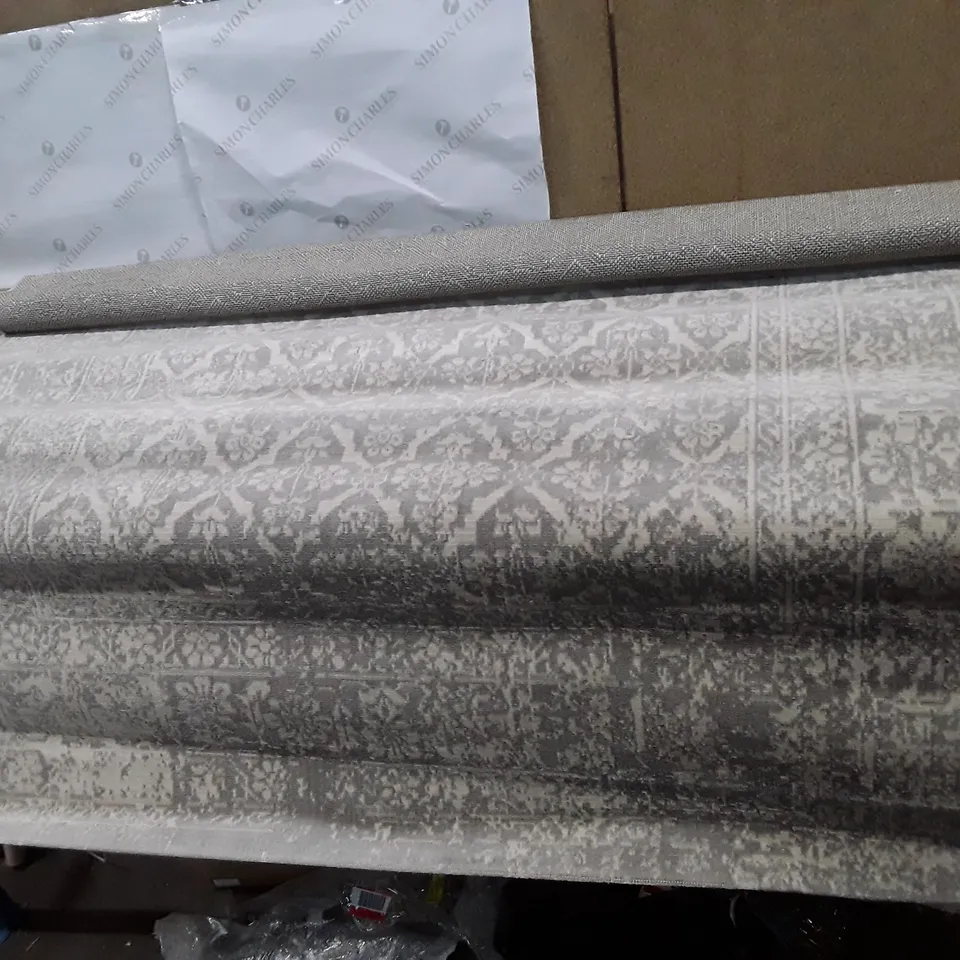 BACALL FLATWEAVE GREY AREA RUG 160×230CM