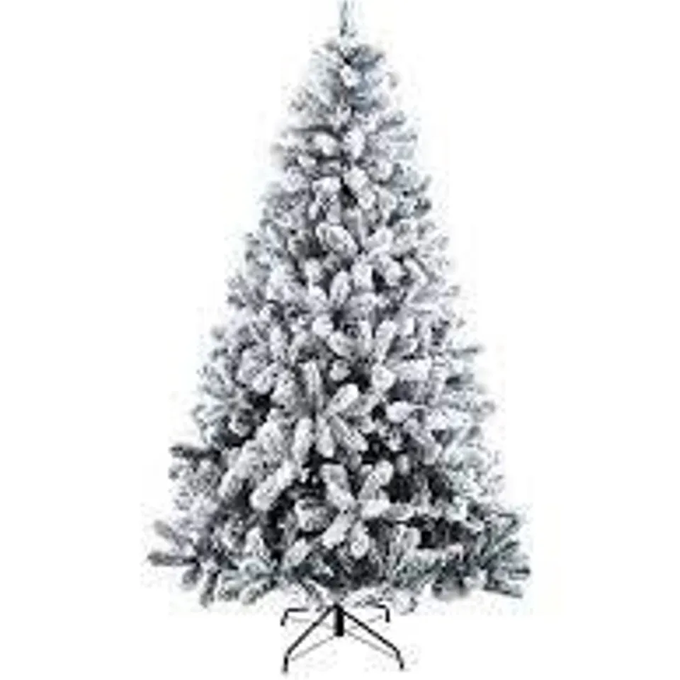 BOXED GRADE 1 7FT FLOCKED EMPEROR CHRISTMAS TREE RRP £129.99