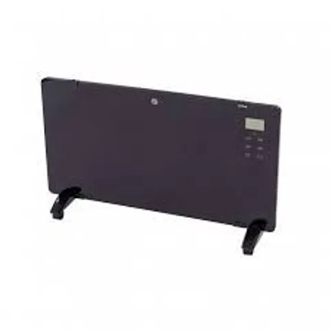 BOXED 2000W BLACK GLASS FREE STANDING ELECTRIC PANEL CONVECTOR HEATER