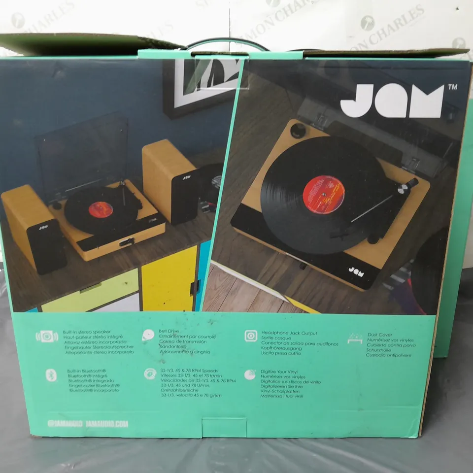 LOT OF 2 BOXED JAM BLUETOOTH SOUND STREAM 2 TURNTABLES