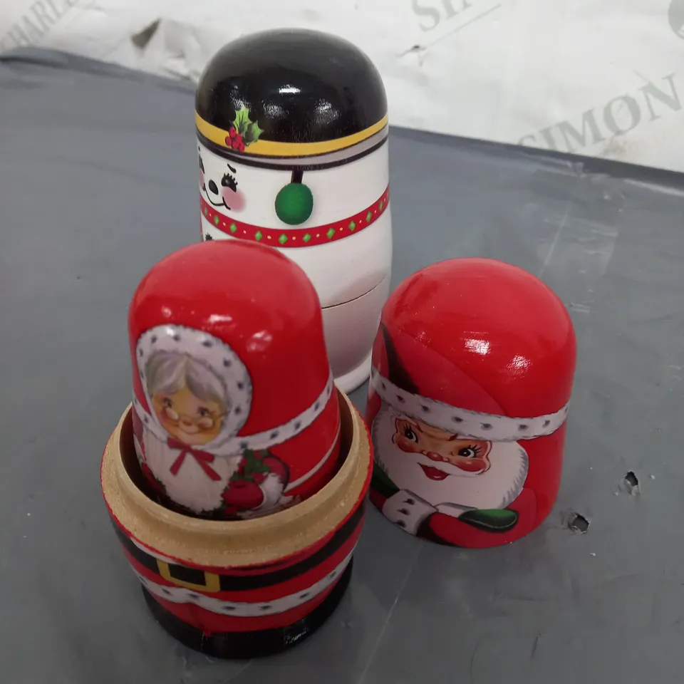 BOXED MR CHRISTMAS SET OF 2 NESTING DOLLS
