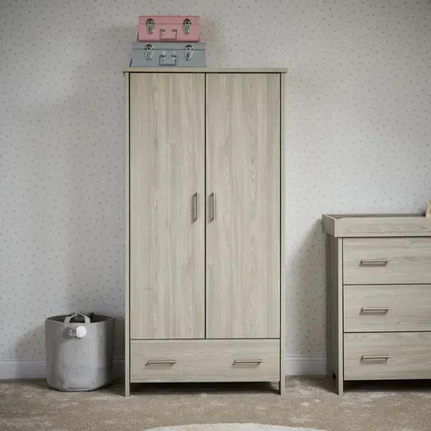 BOXED OBABY NIKA DOUBLE WARDROBE - GREY WASH (3 BOXES)