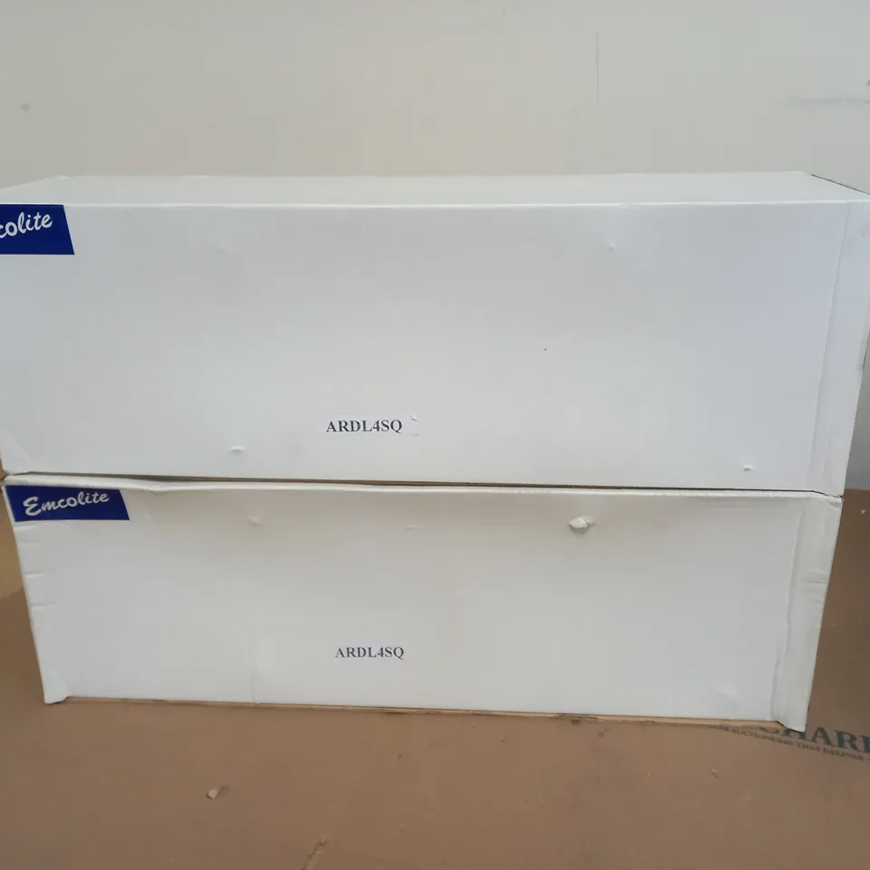 LOT OF 2 EMCOLITE 4 HEAD MULTI-DIRECTIONAL DOWNLIGHT ADRL4SQ