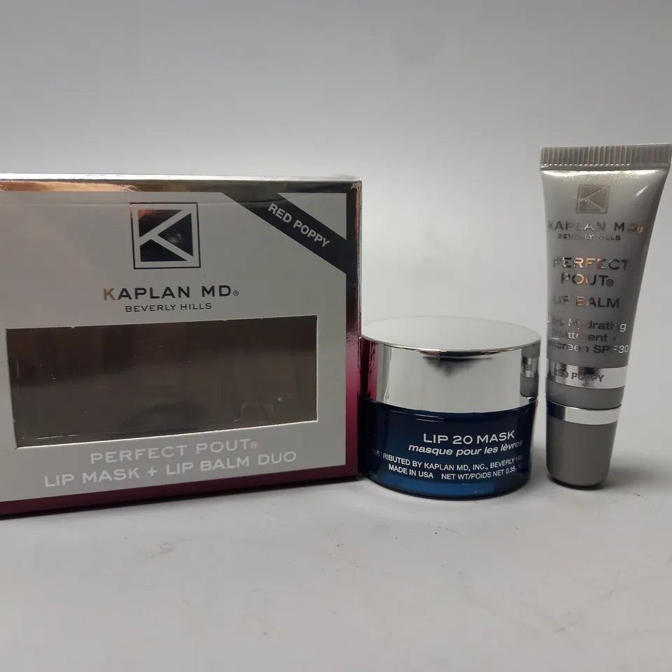 BOXED KAPLAN MD PERFECT POUT LIP MASK + LIP BALM DUO