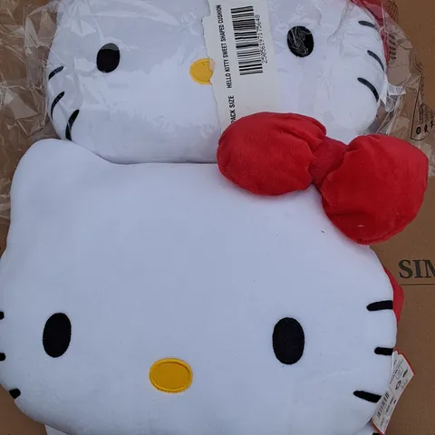 LOT OF 4 HELLO KITTY SHAPED CUSHIONS