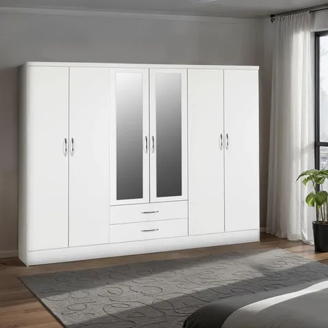 BOXED CASCIO 6 DOOR WARDROBE (4 BOXES)