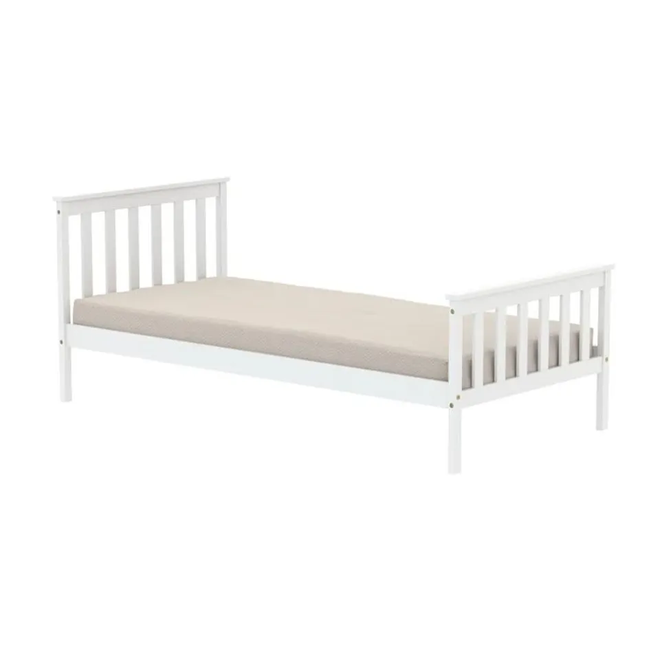 BOXED AIVELY BED FRAME - WHITE // SIZE: SINGLE (1 BOX)