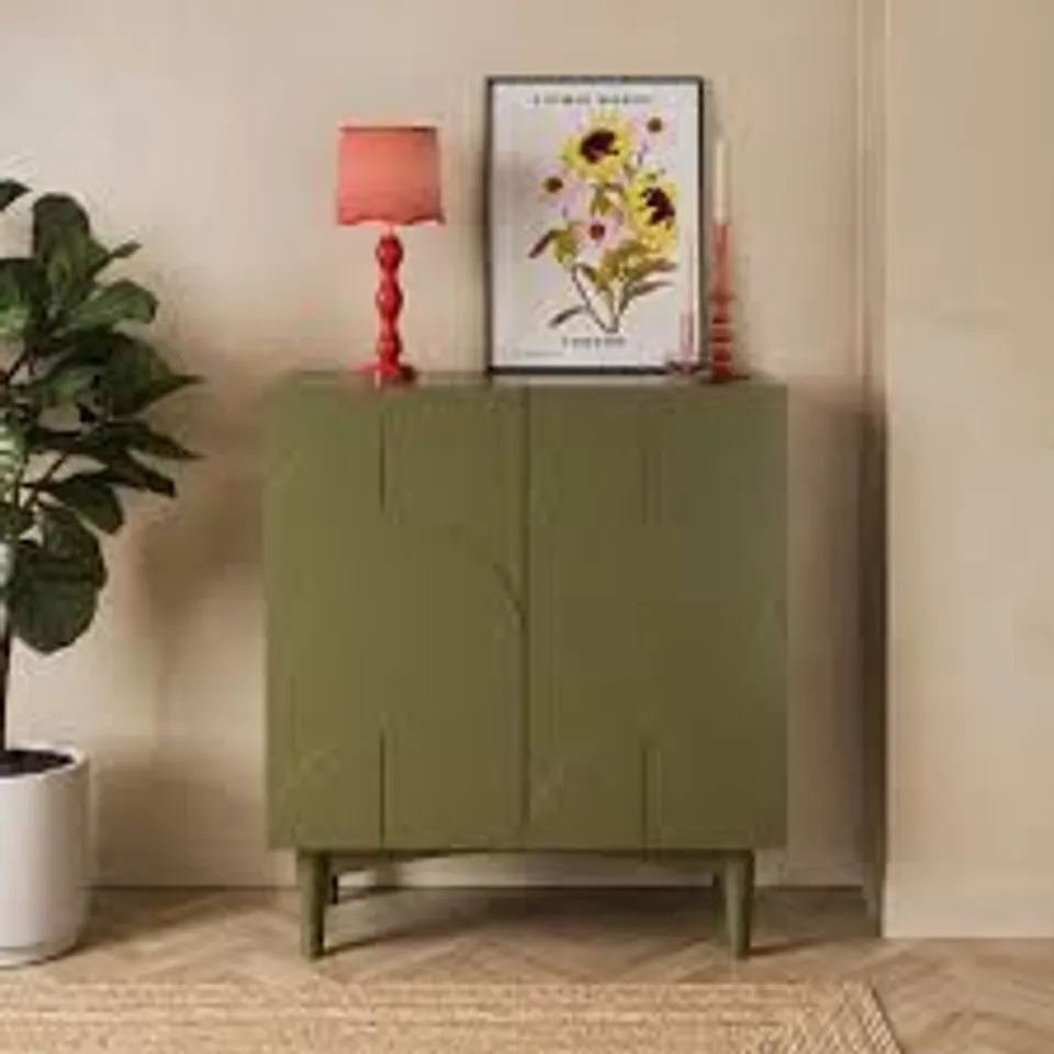 BOXED GIA SMALL SIDEBOARD - MOSS GREEN (1 BOX)