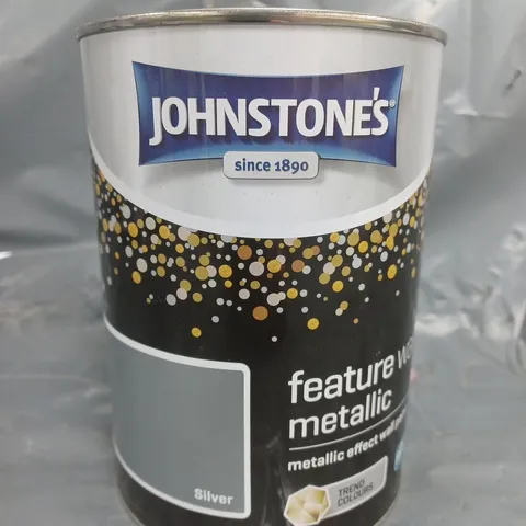 JOHNSTONE'S FEATURE WALL METALLIC EFFECT PAINT IN SILVER (1.25L) - COLLECTION ONLY