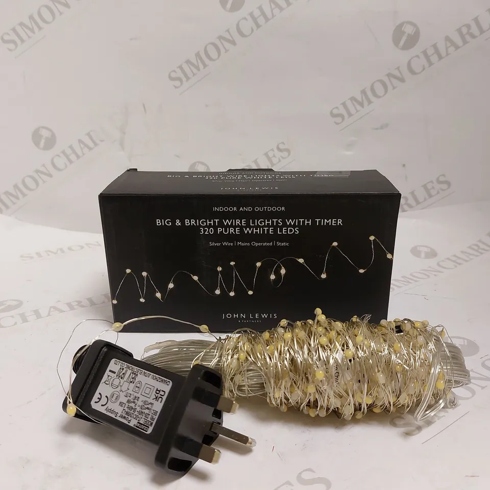JOHN LEWIS BIG & BRIGHT PURE WHITE WIRE LIGHTS