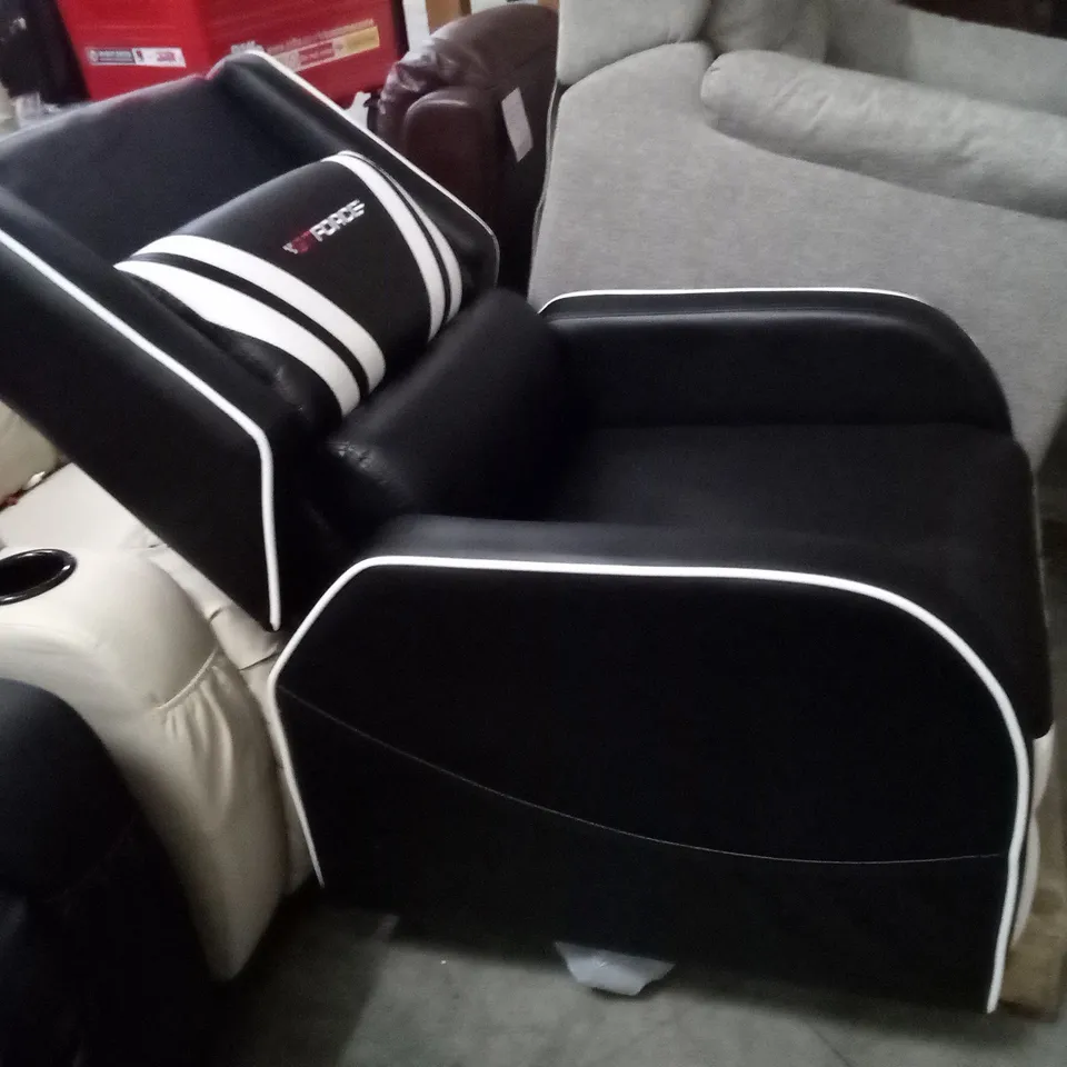 DESIGNER GTFORCE BLACK FAUX LEATHER ELECTRIC RECLINER CHAIR