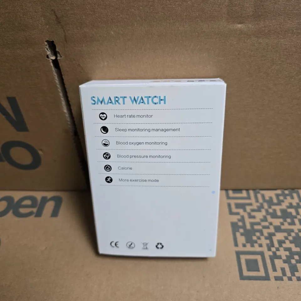 SMART WATCH – BLACK, SQUARE FACE IN BOX