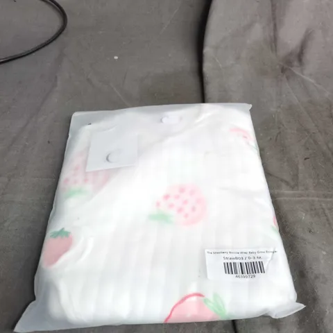 COZY CREW CLUB STRAWBERRY BOUCLE WRAP BABY GROW ROMPER, 0-3M